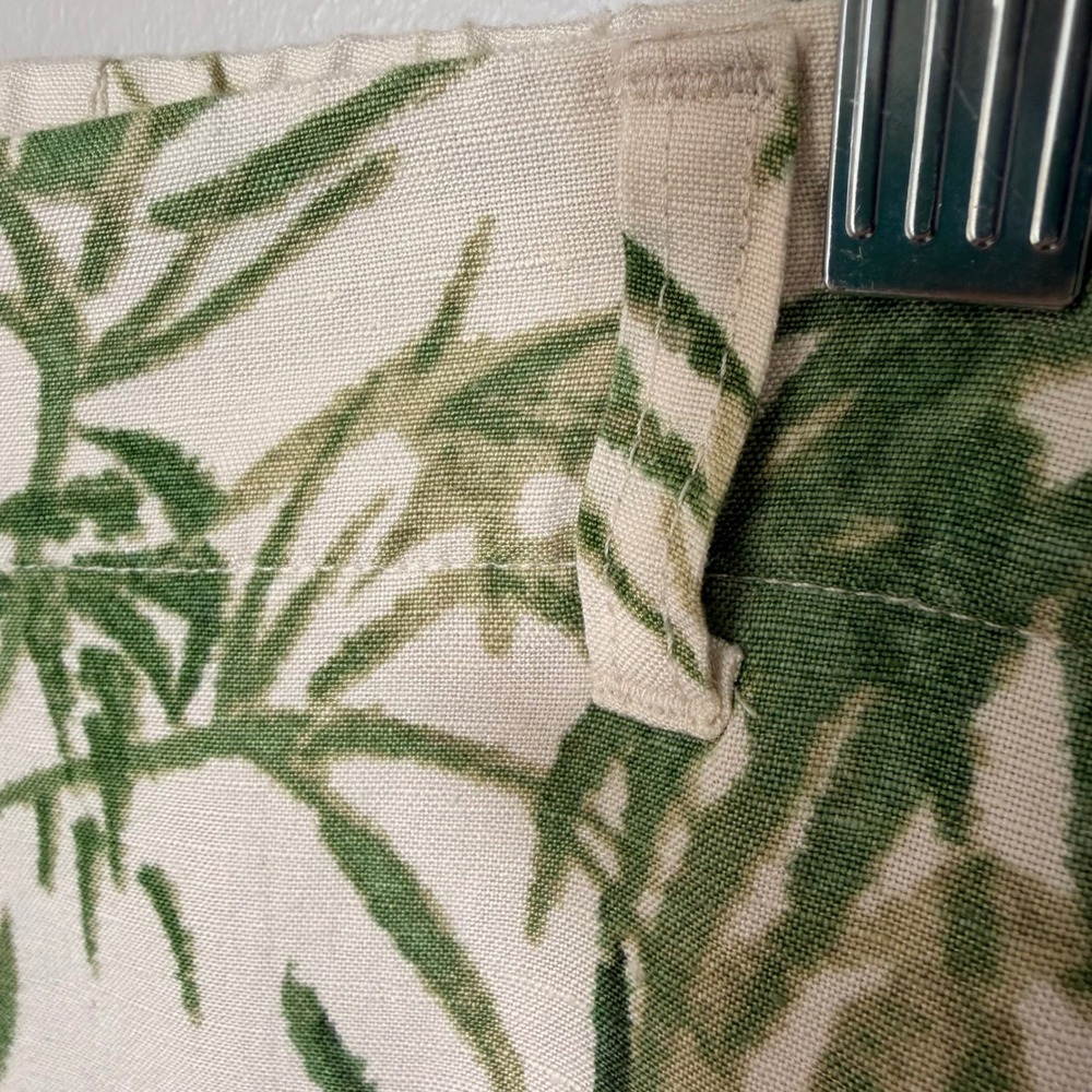 J. Jill Wide Leg Linen Blend Cropped Botanical Print Pants (Small P) Flowy Light - Picture 6 of 16